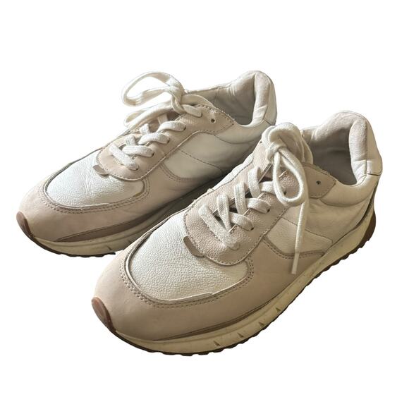 Madewell Shoes - Madewell Kickoff Trainer Sneakers 8.5 Cream Leather Neutral Lace Up As-Is